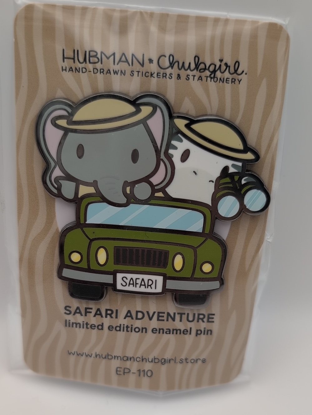 Hubman & Chubgirl Safari Adventure Limited Edition Enamel Pin - New